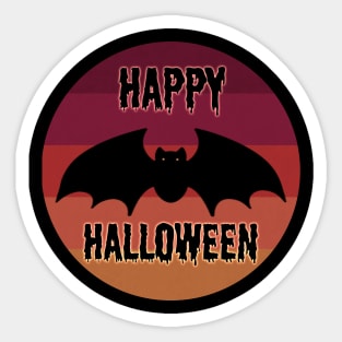 Happy Halloween Bat Sticker